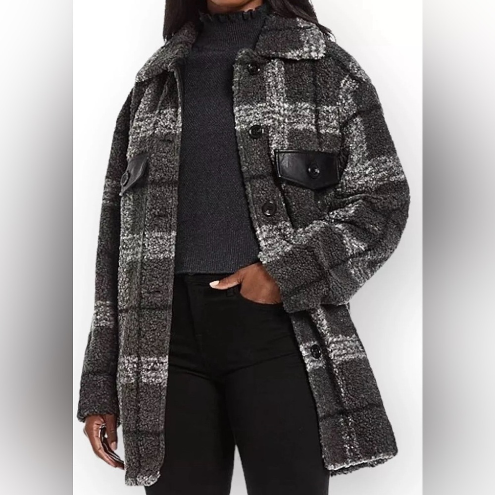 NVLT Check Berber Shacket
